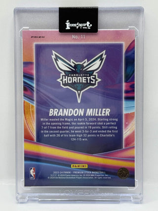 2023-24 Panini Hoops Premium Stock Brandon Miller Anti Gravity RC - No. 11