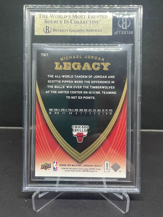 2008-09 Upper Deck Michael Jordan Legacy Collection 787 BGS 9.5 Gem Mint