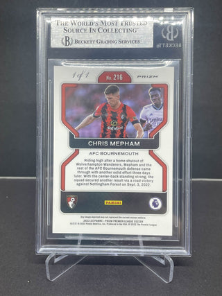 2022-23 Panini Prizm Chris Mepham Choice Nebula 1/1 BGS NM-MT 8