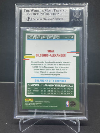 2023-24 Donruss Optic Jazz Shai Gilgeous-Alexander SSP BGS 9 Mint