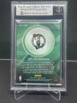 2022-23 Panini Recon Holo Red Jaylen Brown 007/199 BGS NM-MT+ 8.5