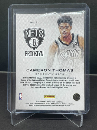 2021-22 Panini Court Kings Work In Progress Cameron Thomas RC - No. 21