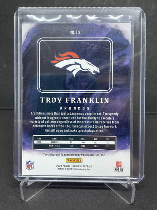 2024 Panini Origins Troy Franklin Auto RC 96/99