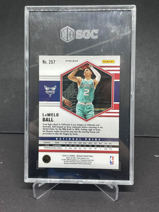 2020-21 Panini Mosaic LaMelo Ball National Pride Orange Reactive Prizm SGC 9.5 Mint