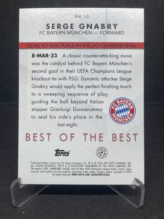 2024 Topps Champions League Serge Gnabry Best Of The Best #BM-10