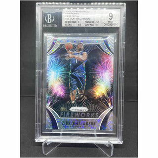 2019-20 Panini Prizm Fireworks Zion Williamson Fast Break BGS 9 Mint