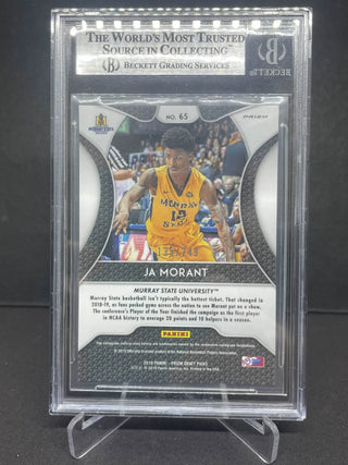 2019-20 Panini Prizm Draft Picks Ja Morant Green/Yellow 135/249 BGS 8.5 NM-MT+