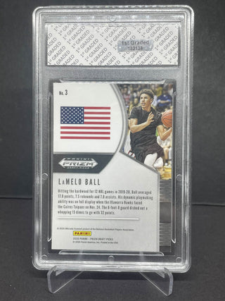 2020 Panini Prizm Draft Picks LaMelo Ball Rookie 1st Graded Gem Mint 10