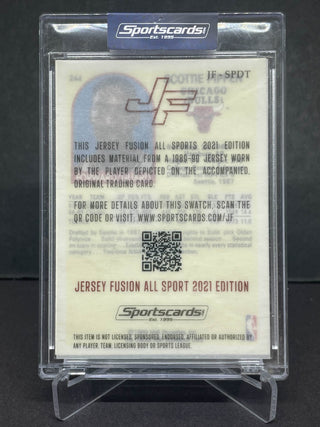 1987 NBA Hoops Scottie Pippen Jersey Fusion Game Used Swatch #JF-SPDT