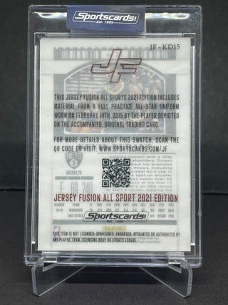 2019-20 Panini Contenders Draft Picks Kevin Durant Jersey Fusion Game Used Swatch #JF-KD15