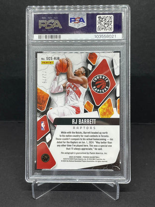 2023 Phoenix RJ Barrett Scorched Signature Purple PSA Gem Mint 10