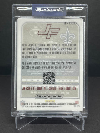 Panini Donruss Drew Brees Jersey Fusion Game Used Swatch #JF-DB13