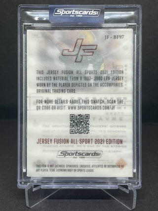 Upper Deck Pros/Prospects Brett Favre Jersey Fusion Game Used Number Patch 95/99 #JF-BF97