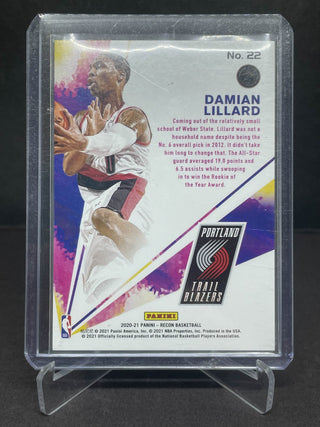 2020-21 Panini Recon Damian Lillard Rookie Review Red 093/199