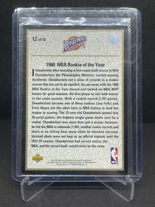 1992-93 Upper Deck Wilt Chamberlain NBA Rookie Of The Year 12/18