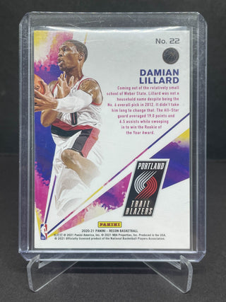 2020-21 Panini Recon Damian Lillard Rookie Review Red 092/199