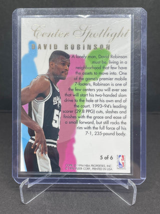 1994 Fleer David Robinson Center Spotlight 5/6