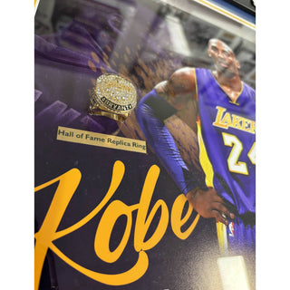 Kobe Bryant Hall of Fame Replica Ring Framed Tribute – 5x NBA Champion Edition