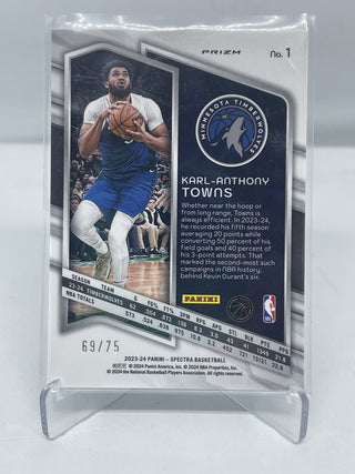 2023-24 Panini Spectra Karl-Anthony Towns International Green Hyper 69/75