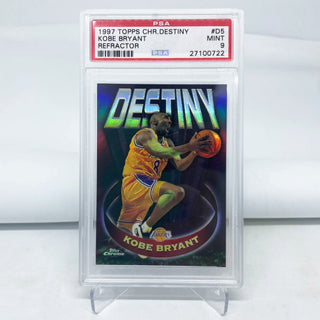 1997 Topps Chrome Kobe Bryant Destiny Refractor PSA Mint 9
