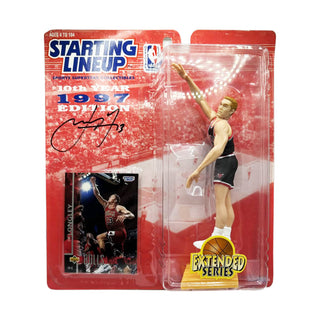 Luc Longley Signed 1997 Starting Lineup (10th Year Edition) – Extended Series – Chicago Bulls