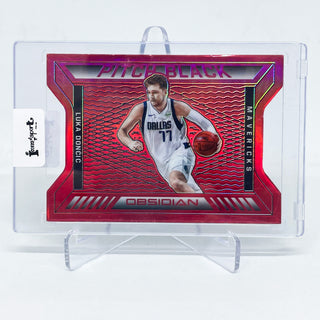 2020-21 Panini Obsidian Pitch Black Electric Flood Red Luka Doncic - No. 25
