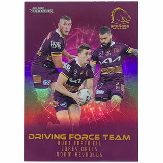 2023 NRL Traders Brisbane Broncos Driving Force Team Case Card 04/45