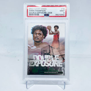 2023 Panini Court Kings Amen Thompson Double Exposure Jade 15/25 PSA Mint 9