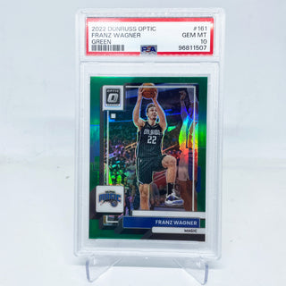 2022 Panini Donruss Optic Franz Wagner Green 3/5 PSA Gem Mint 10