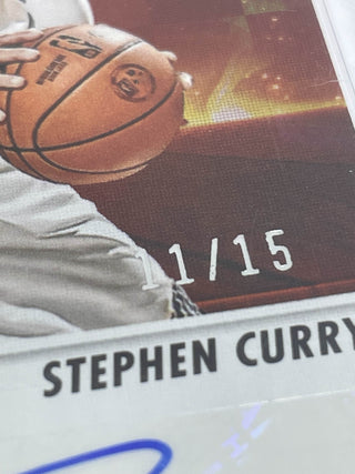 2023-24 Panini Hoops Stephen Curry Hot Signatures Auto 11/15