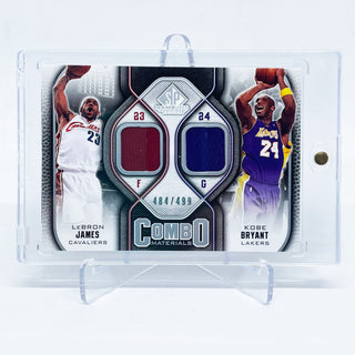 2009-10 Upper Deck SP Combo Materials LeBron James Kobe Bryant Dual Patch 484/499
