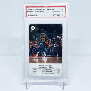 1988 Fournier Estrellas Magic Johnson PSA Gem Mint 10