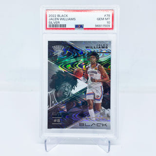 2022 Panini Black Jalen Williams Silver Rookie 61/75 PSA Gem Mint 10