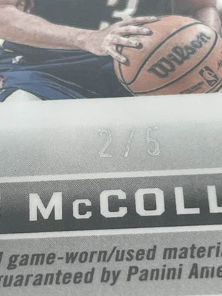 2023-24 Panini Obsidian CJ McCollum Matrix Material Auto Deep Sea Mojo Patch Auto 2/5 PSA NM-MT+ 8.5