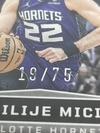 2023-24 Panini Obsidian Rookie Eruption Vasilije Micic Orange Etch Auto 19/75
