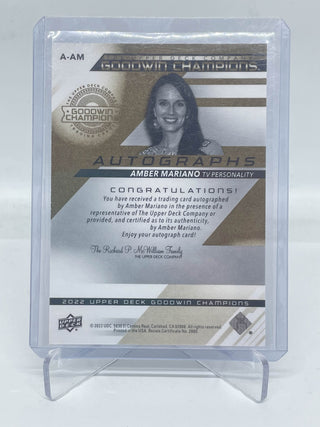 2022 Upper Deck Goodwin Champions Amber Mariano Auto 31/50