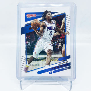 2021-22 Panini Donruss Press Proof Tyrese Maxey 108/199
