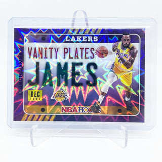 2020-21 Panini Hoops Vanity Plates LeBron James Purple Explosion - No. 3