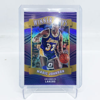 2023-24 Donruss Optic Winner Stays Magic Johnson Purple - No. 11