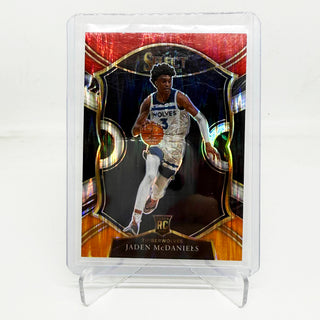 2020-21 Panini Select Jaden McDaniels Red White Orange Shimmer Rookie - No. 88