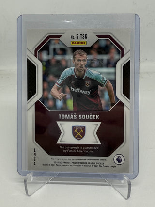 2021-22 Panini Prizm Premier League Tomas Soucek Signatures Red #S-TSK