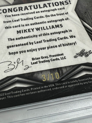 2022 Leaf Exotic Tiger Refractor Mikey Williams Auto 3/10
