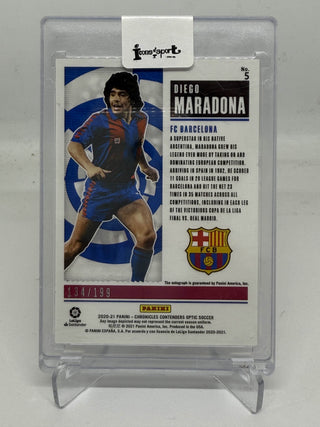 2020-21 Chronicles Contenders Optic Diego Maradona Historic Ticket Auto 134/199