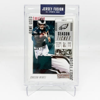 2021 Jersey Fusion Carson Wentz Season Ticket Game Used Patch #JF-CW16