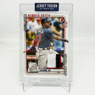 2021 Jersey Fusion Ronald Acuna Jr. Game Used Number Patch 51/99