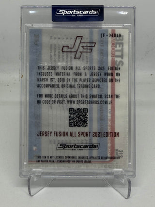 2021 Jersey Fusion Mookie Betts League Leaders Game Used Swatch #JF-MB18