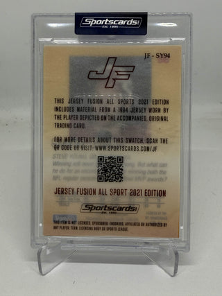 2021 Jersey Fusion Steve Young Prime Playoff Game Used Patch 48/99