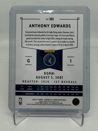 2020-21 Chronicles Panini Anthony Edwards Blue Rookie - No. 101