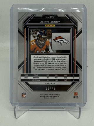 2022 Panini Prizm Football Blue Disco Prizm Jerry Jeudy 26/79