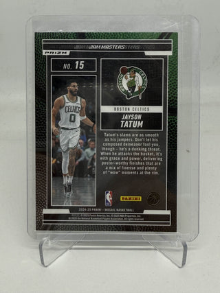 2024-25 Panini Mosaic Jam Masters Jayson Tatum Green Mosaic - No. 15